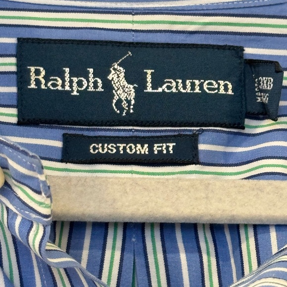 Polo Ralph Lauren Shirt Men's 3XB Long Sleeve Button Down Striped Oxford - Picture 4 of 8
